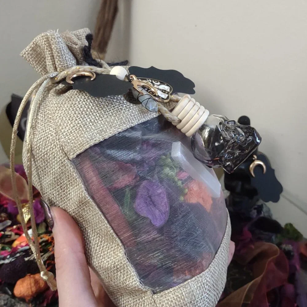 Dragon's Blood Scented Fall Crystal Potpourri Set Halloween Samhain Gift